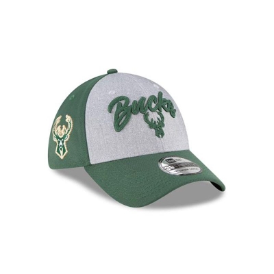 Green Milwaukee Bucks Hat - New Era NBA NBA Draft 39THIRTY Stretch Fit Caps USA7041689